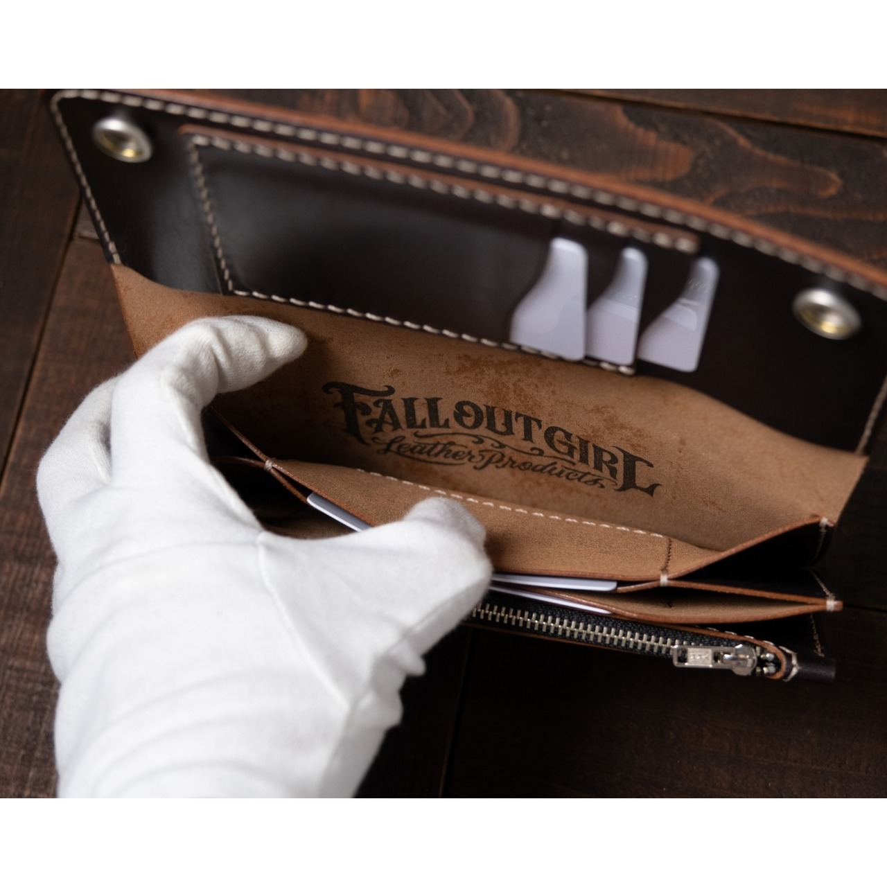 TRUCKER WALLET T-7 Brown edge／カスタムオーダー