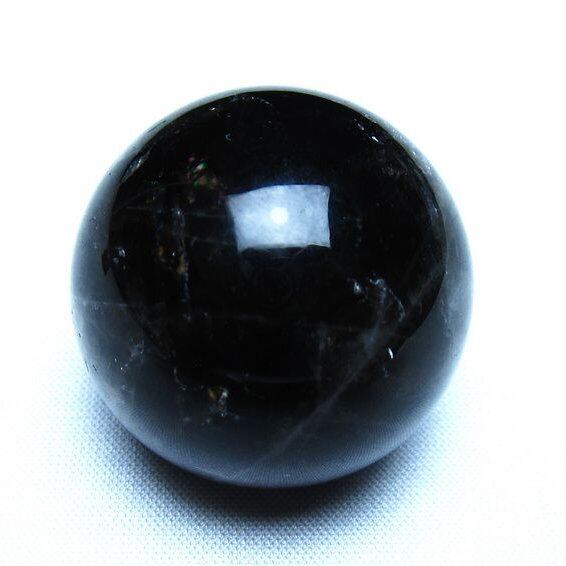 モリオン 黒水晶 丸玉 34mm スフィア 置物 原石 141-7362