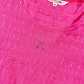 LEONARD SPORT レオナール スポーツ ロゴ デザイン 半袖 Tシャツ カットソー 42/ピンク レディース