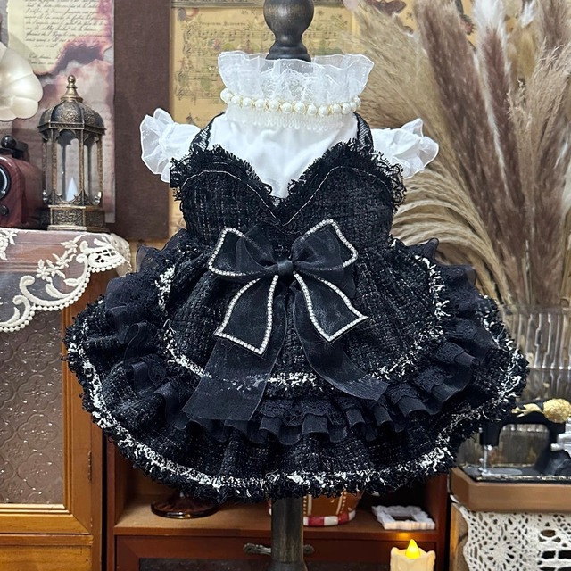 couture ribbon tweed dress
