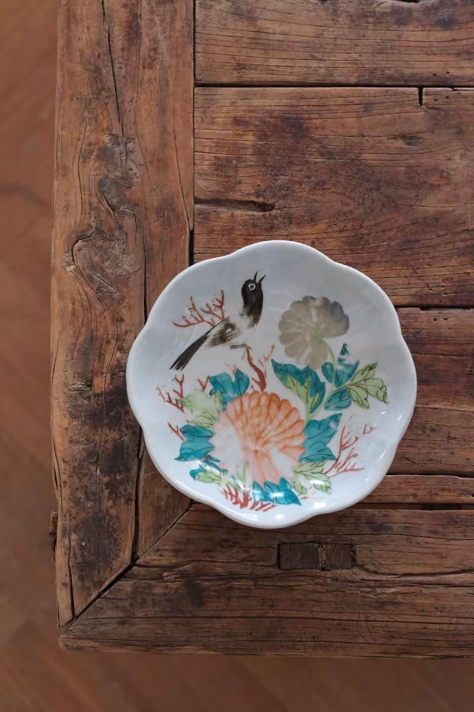粉彩花文皿 色絵 三果文 皿 | 鶴田 純久の章 お話