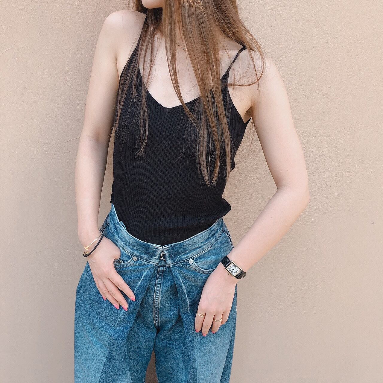 Basic camisole /black(即納商品)