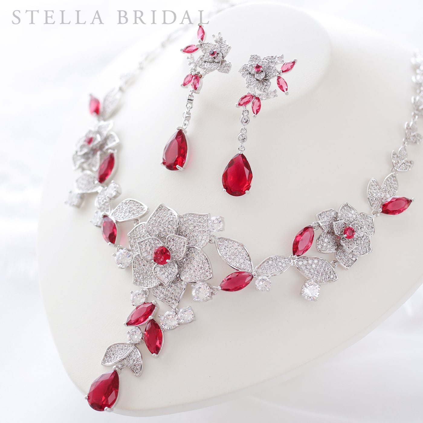 キュービックジルコニア ウェディングジュエリーセット ココ・フルール