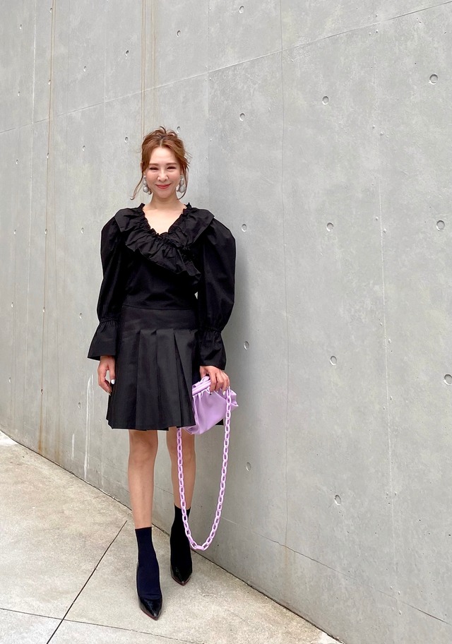 プリーツミニスカート