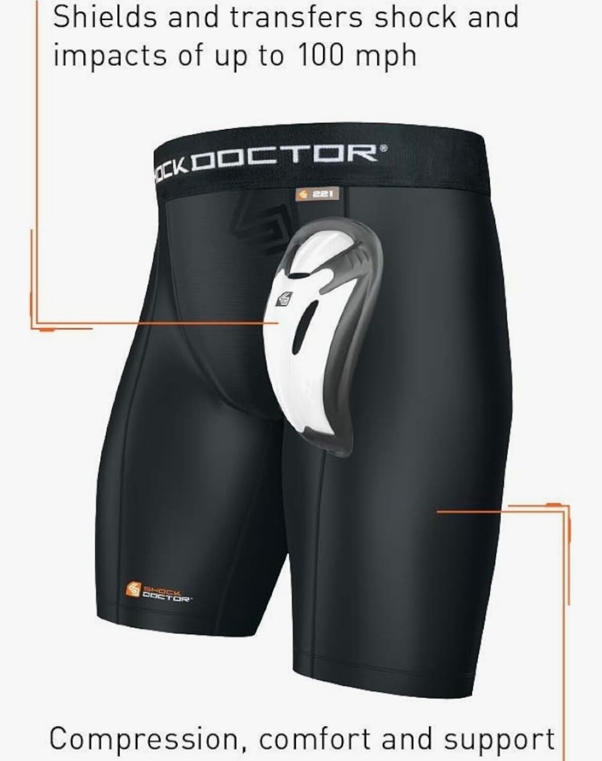 Shock Doctor Bio-Flex Cup パッド付き インナースパッツ