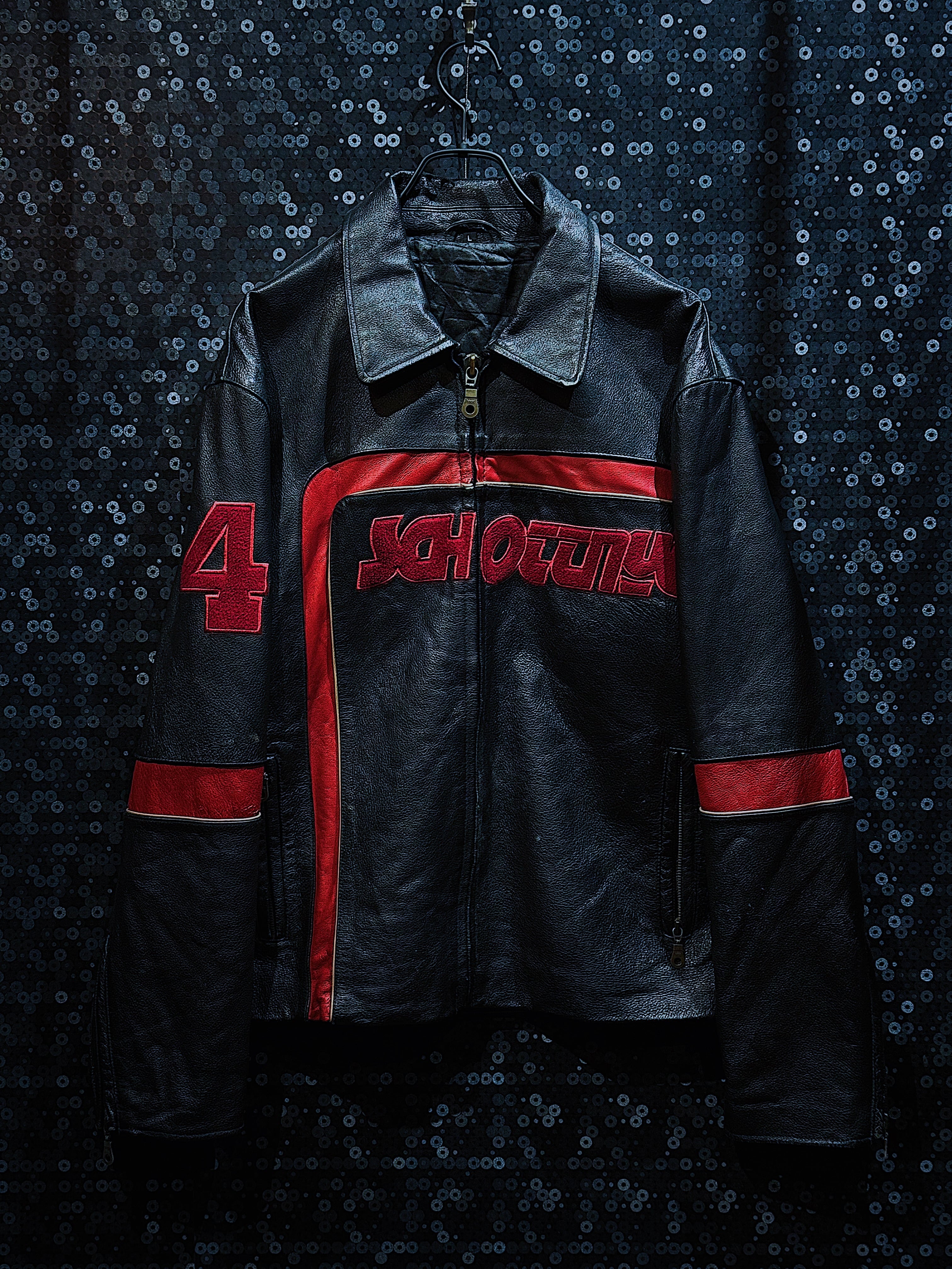 "schott vintage" short riders leather jacket