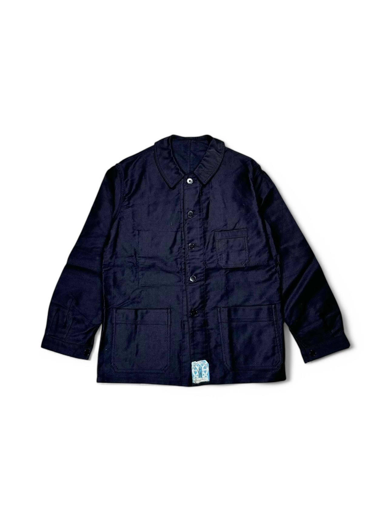【Deadstock】50s French Workwear Black Moleskin Jacket