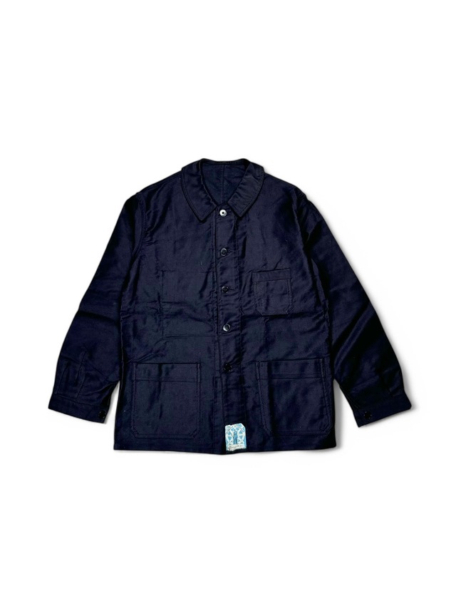 【Deadstock】50s French Workwear Black Moleskin Jacket