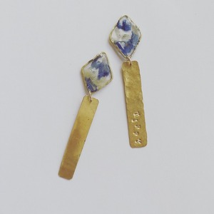 plate earrings / pierce