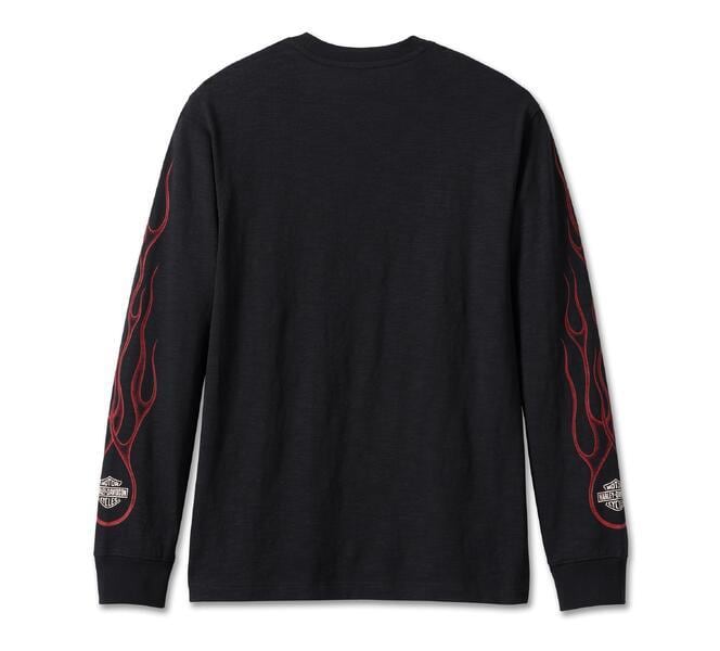 【本日限定sale】IN FLAMES 長袖 Tシャツ Mサイズ ブラック メンズ インフレイムスロングスリーブTシャツ | ハーレーダビッドソン福岡