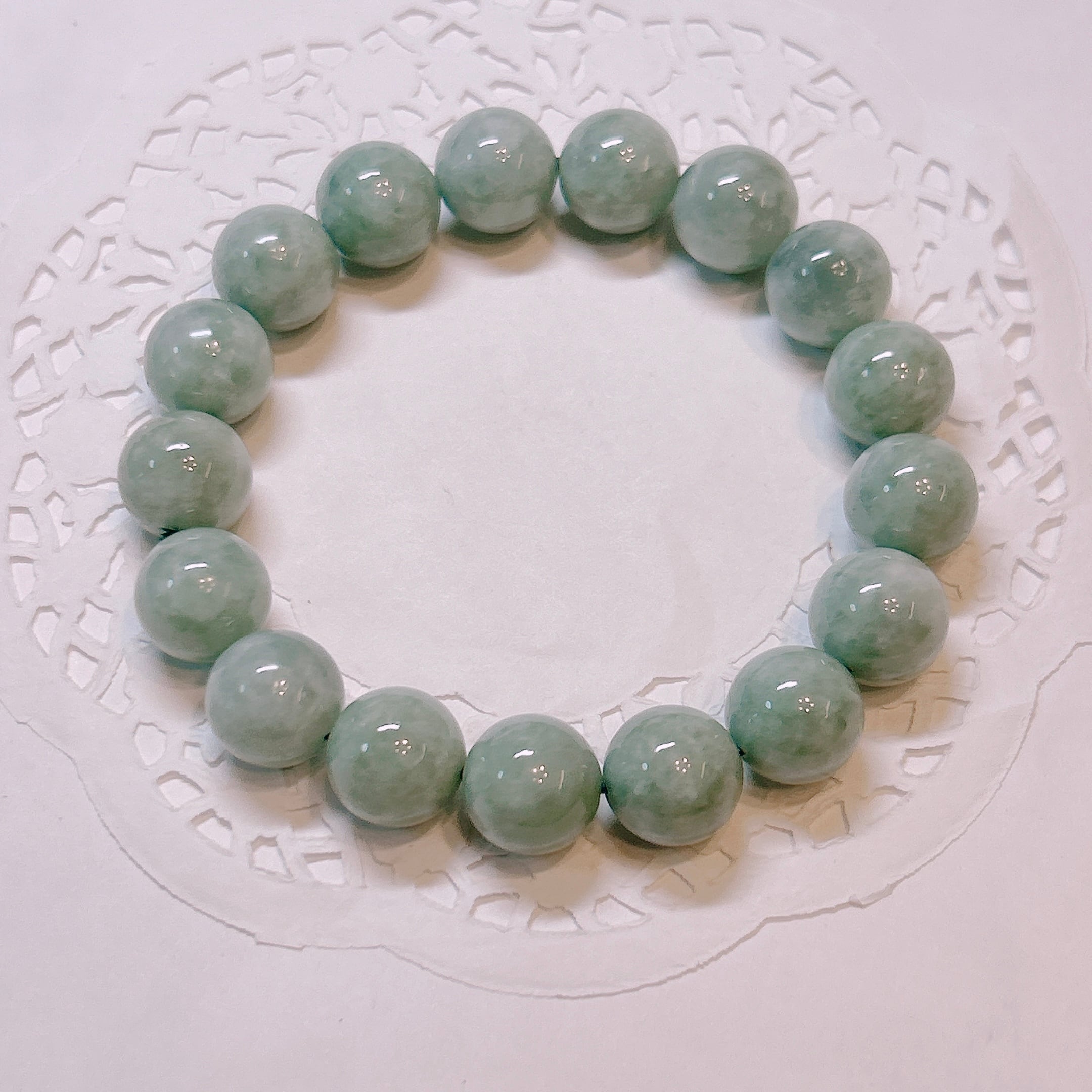 18064】翡翠 12㎜ ブレスレット ヒスイ ジェード ジェダイド jade