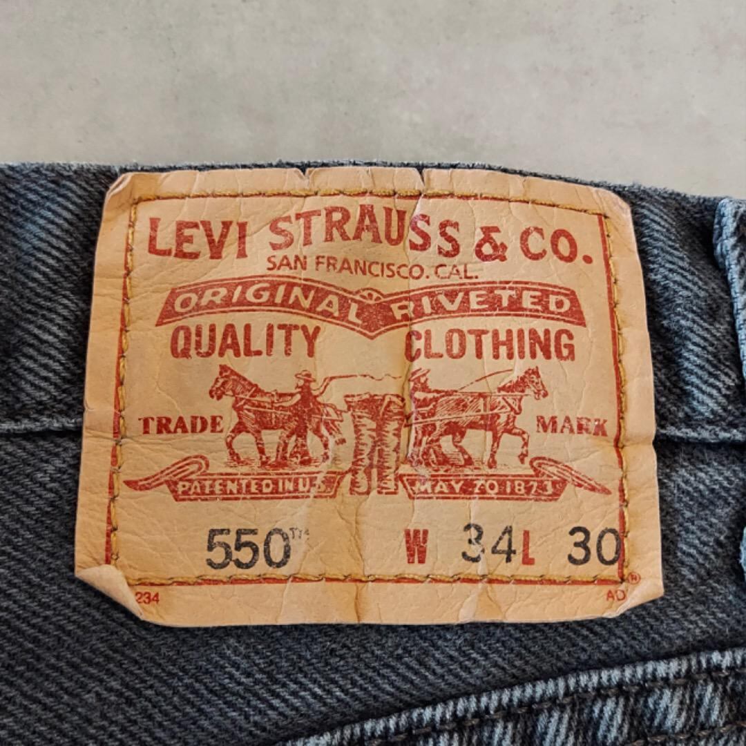 リーバイス550 W34 ブラックデニム パンツ 黒 ボトム 00s 14282 リーバイス550 W34 ブラックデニム パンツ 黒 ボトム 00s 14282