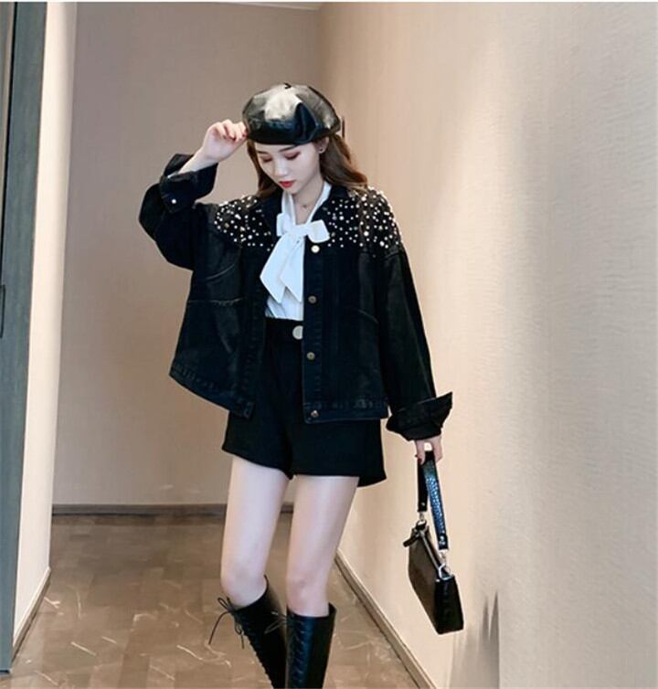 韓国 春 長袖 レトロ 香港風 ファッション カジュアル 短いスタイル コート