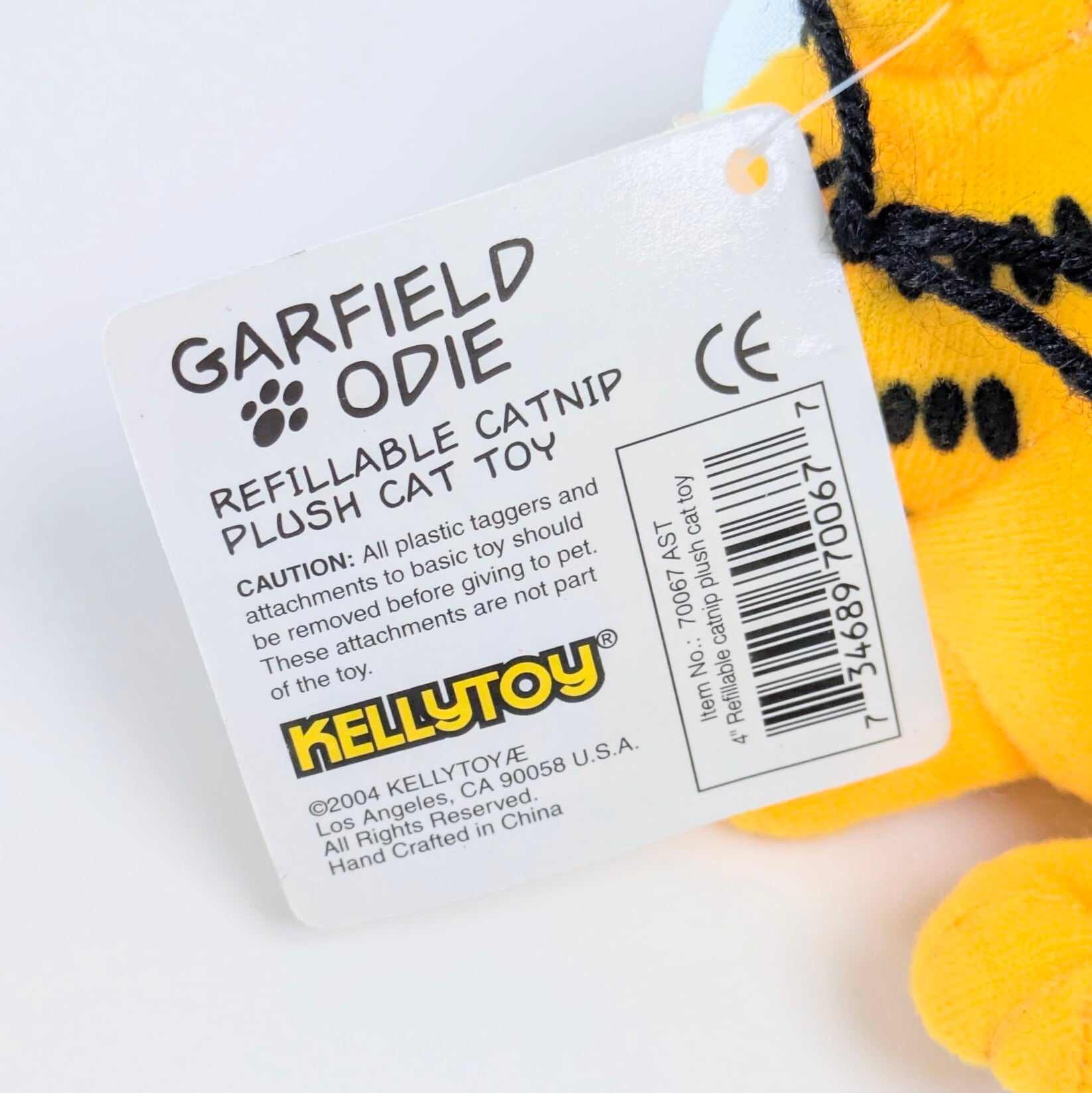 ♧ ☆ VINTAGE2004 ☆【ガーフィールド(Garfield)ぬいぐるみキーホルダー】PLUSH KeyHolder 2004年製〚アメリカン雑貨 アメトイ〛
