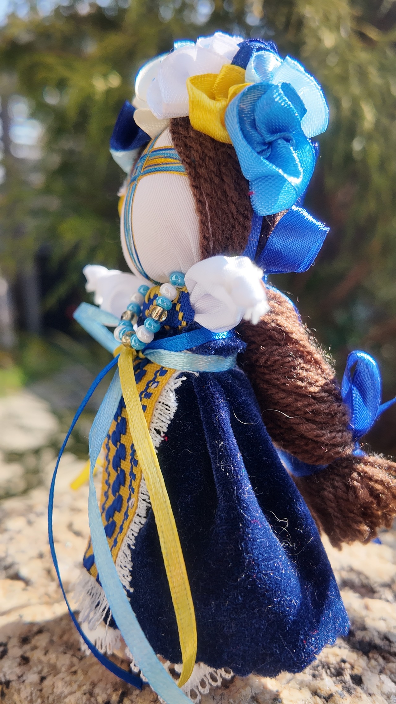 UA.Designer手作りモタンカ 14cm（ウクライナの御守り）スタンド付き - 5