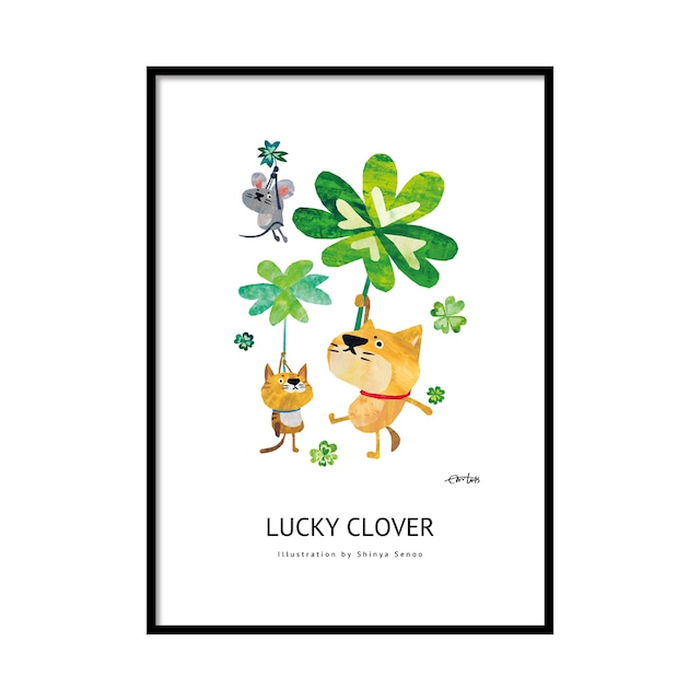 ポスター　A2サイズ(42cm×59.4cm)　『LUCKY CLOVER』