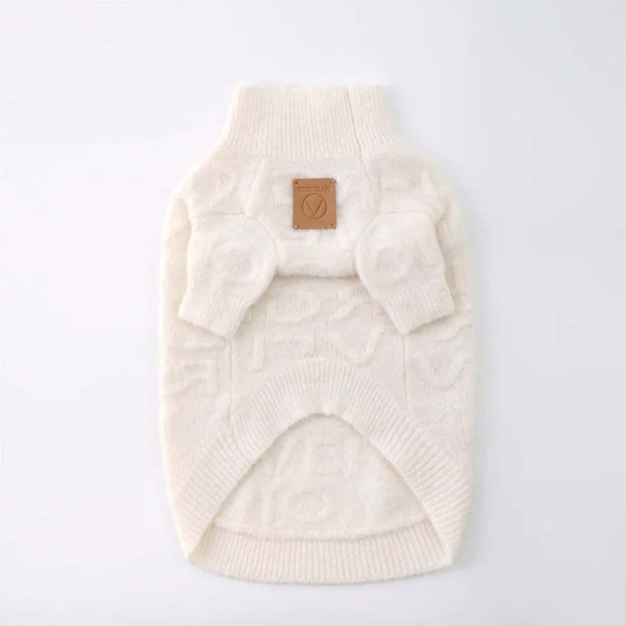 TEXTURED JUMPER(White) / OVER GLAM