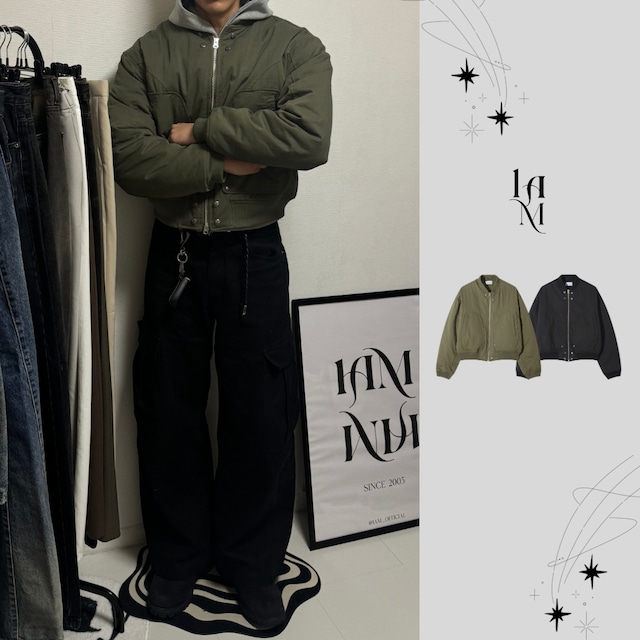 Cropped Padded MA-1 Bomber Jacket (2color)