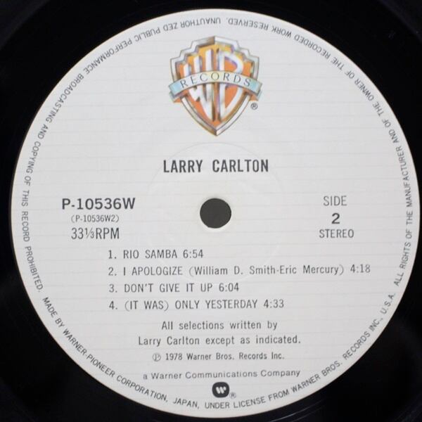 Larry Carlton / Larry Carlton 夜の彷徨 [P-10536W] - 画像4