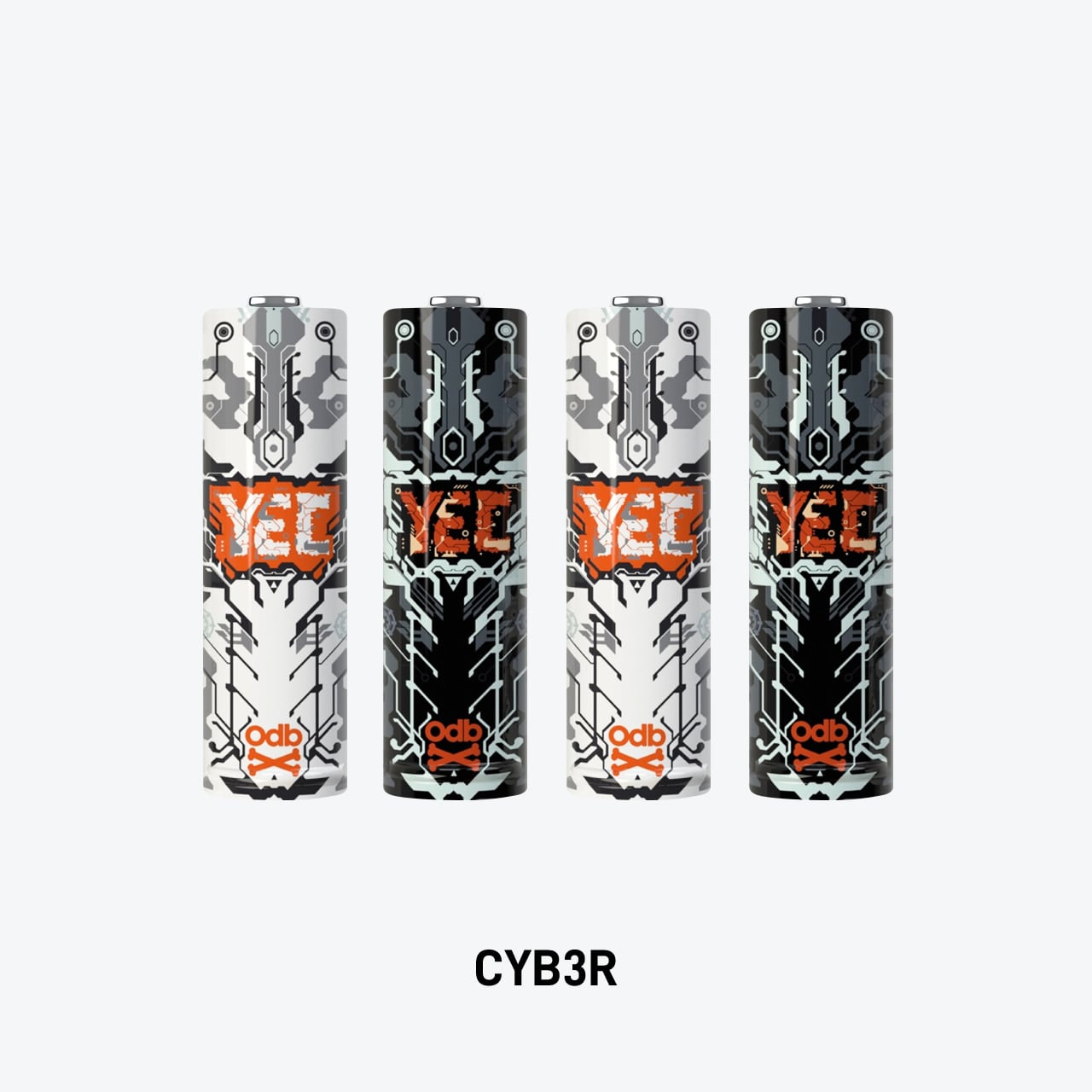 YEC x ODB 18650 battery wraps (4pcs) | Kirifuda.Tokyo