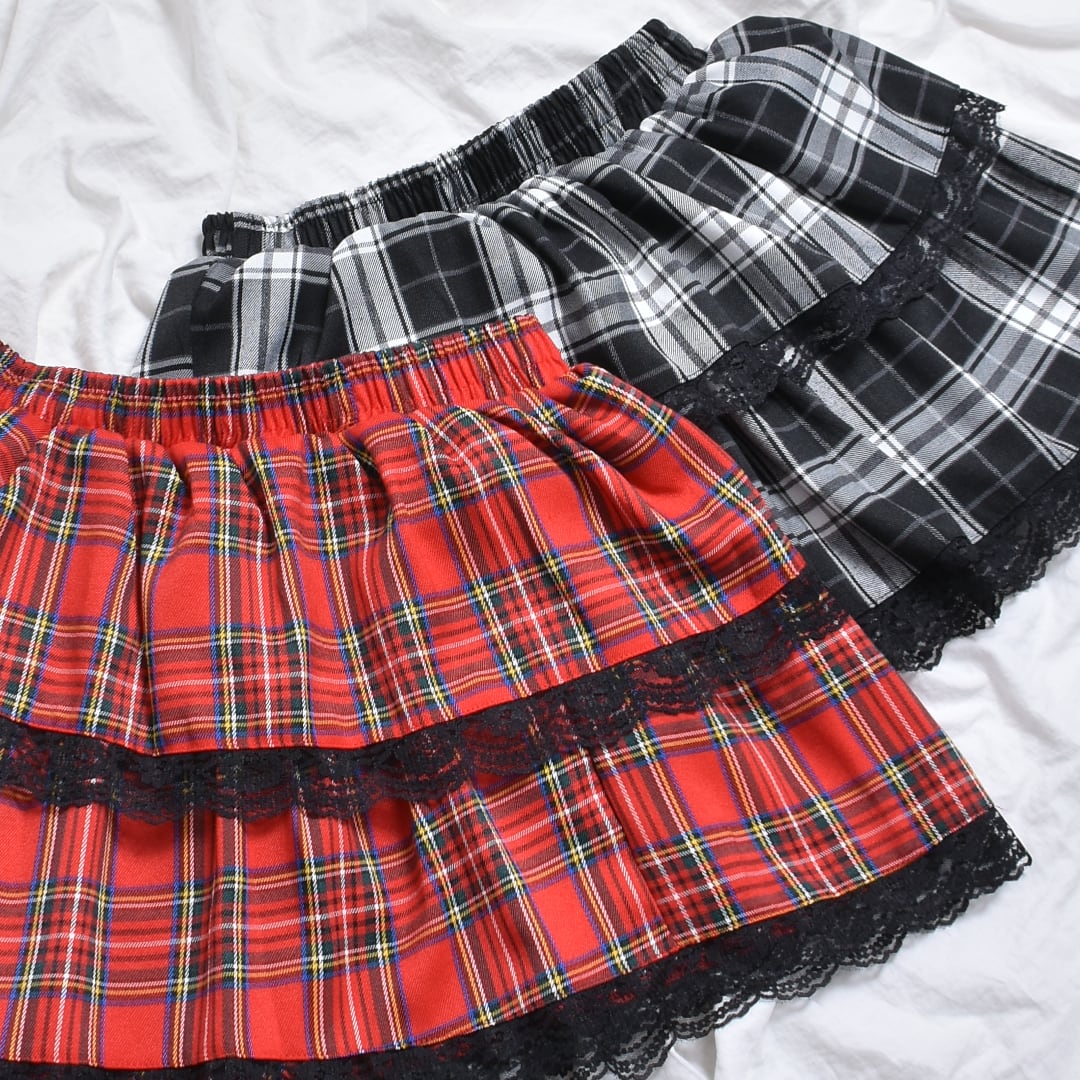 ミニティアードスカート(2色展開)