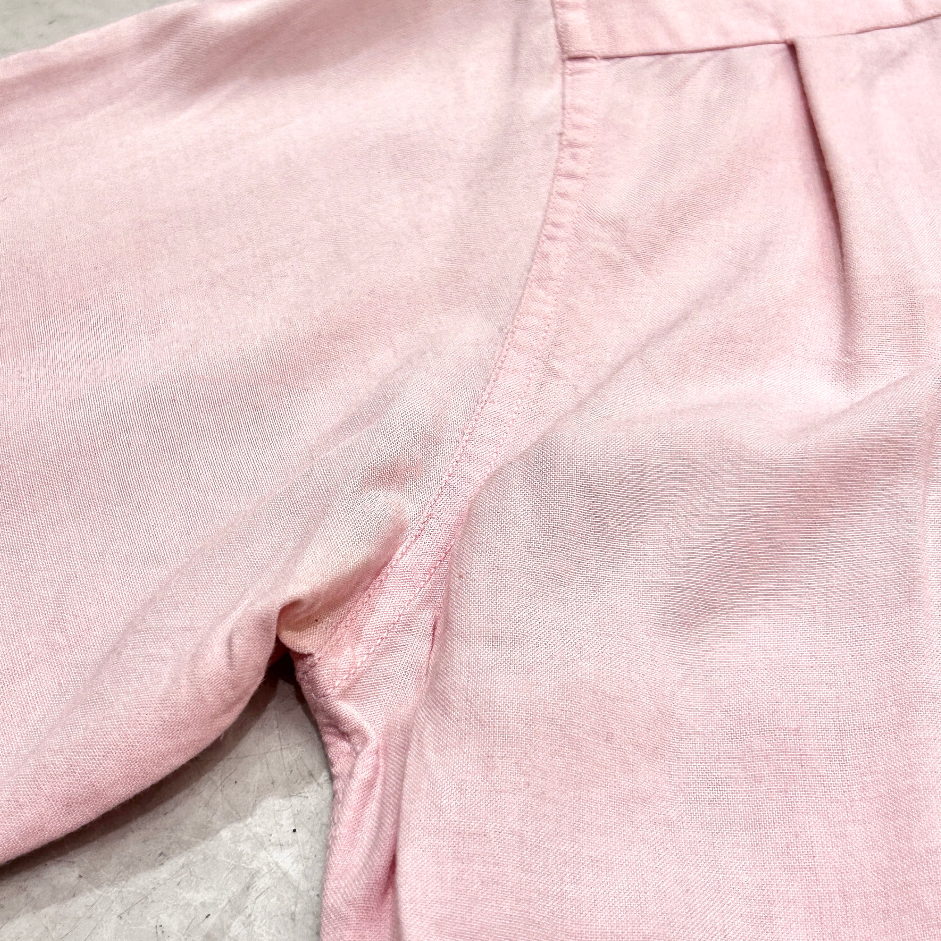 50s Wesley Rayon Shirt Black × Pink 50年代 レーヨンシャツ 黒ピン