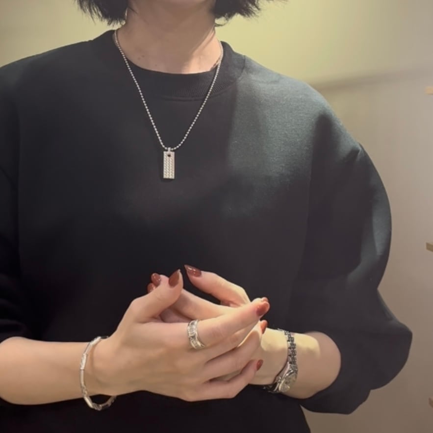 TIFFANY&CO.】T1999 ダイヤモンドバー ネックレス／シルバー925／幾何