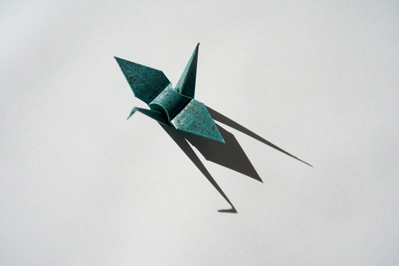 3月分】折鶴（緑青銅板製） | 和國商店