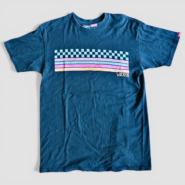 M1391 Vintage Y2K バンズ Tシャツ チェッカー柄 Mサイズ