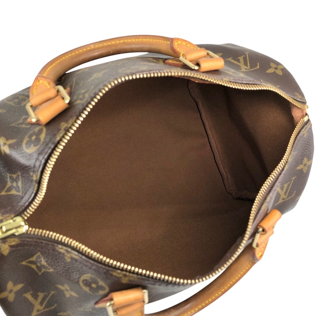 LOUIS VUITTON ルイヴィトン モノグラム ハンドバッグ ブラウン PVC レザー スピーディ30 M41108 ボストン vintage ヴィンテージ オールド 5ah28h