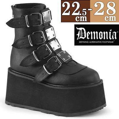 □【サイズ交換OK】Demonia（デモニア）正規保証品 厚底 ブーツ 黒