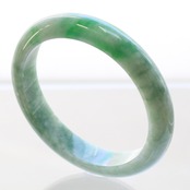 【内径 約59mm】重厚感ある翡翠のバングル komaru/ green A貨翡翠 jd_bg1218