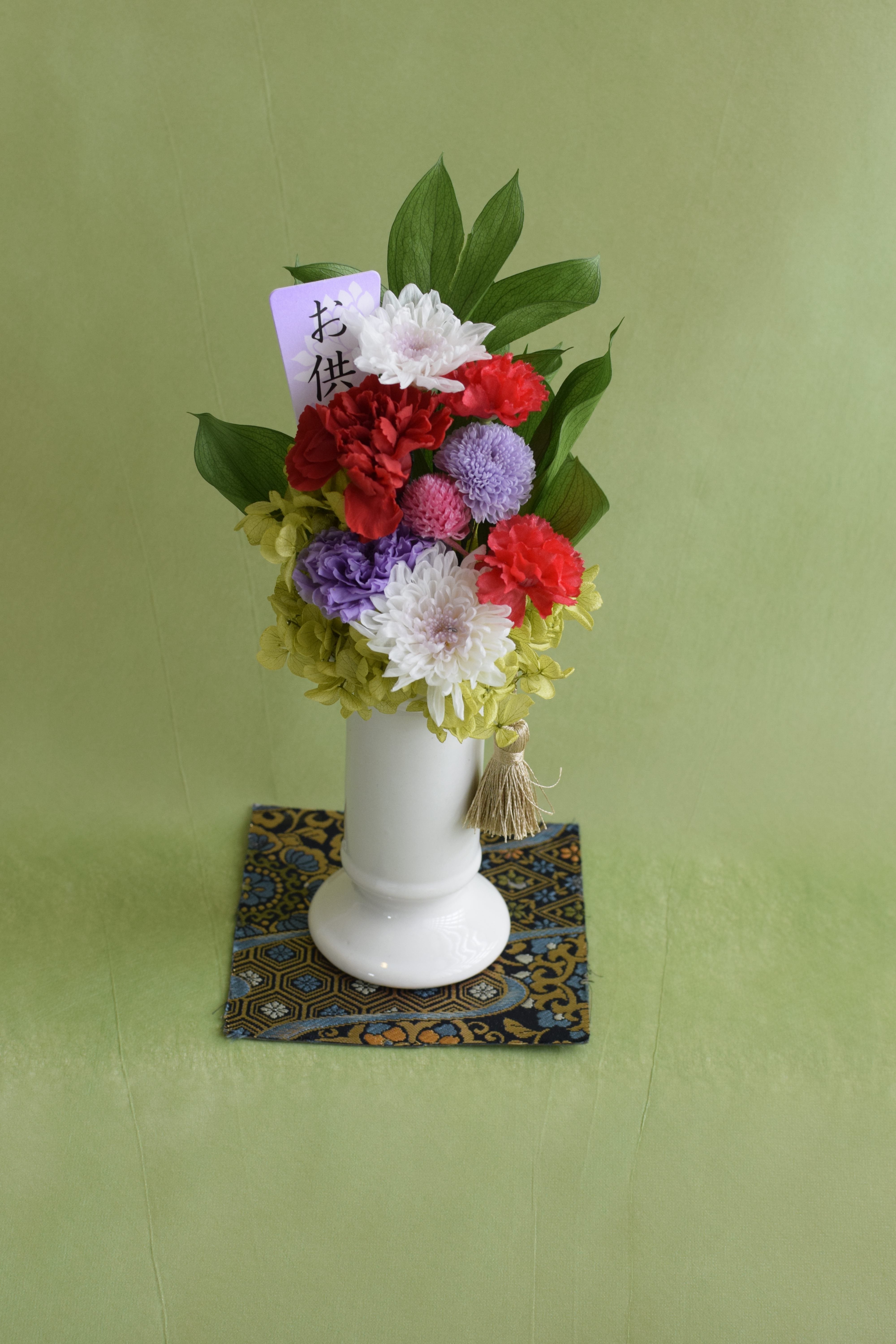 プリザーブドフラワー 仏花 豪華 1対 鮮やか ☆444 仏花 プリザーブド