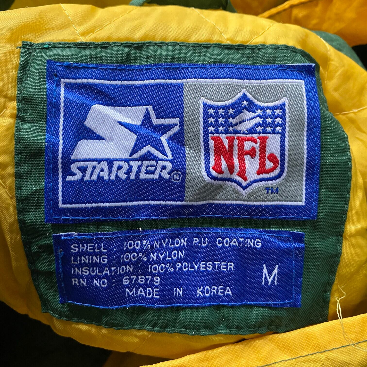 90年代 NFL PACKERS パッカーズ 刺繍 中綿 スタジャン ナイロン