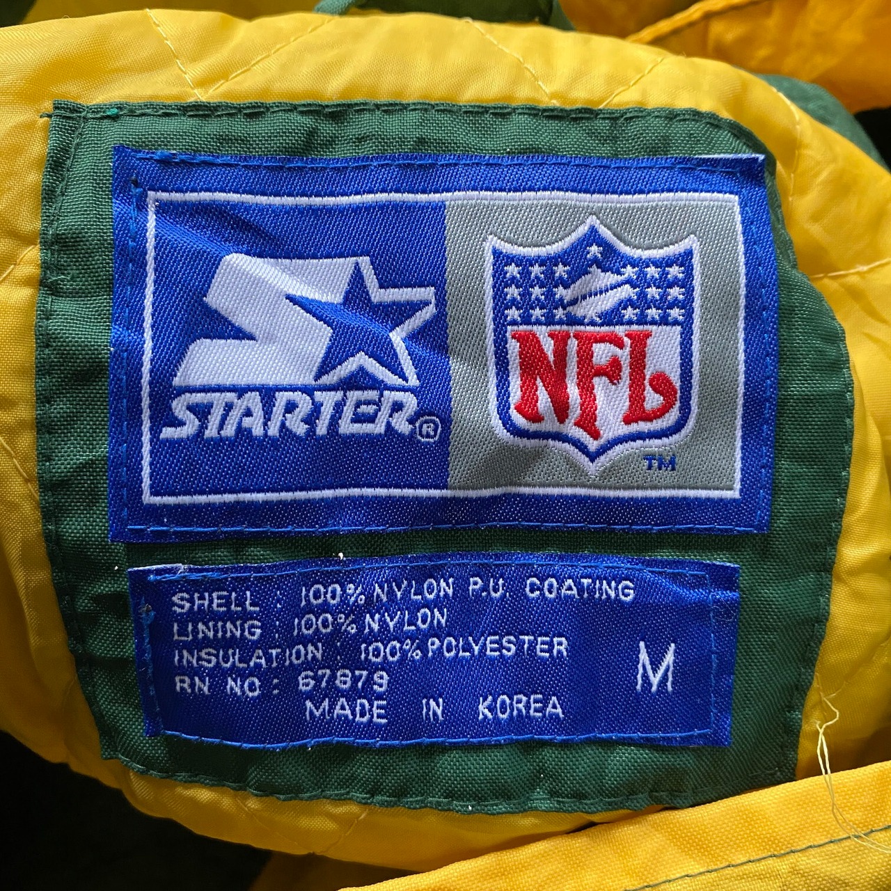 90年代 NFL PACKERS パッカーズ 刺繍 中綿 スタジャン ナイロン 