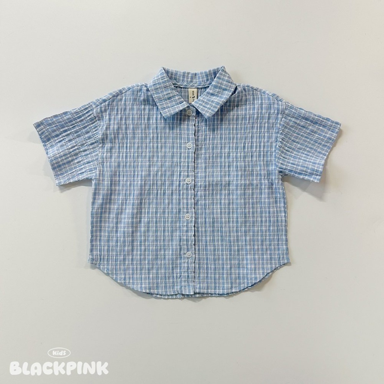 [BLACKPINK] Seersucker check shirt (2XL) / [블랙핑크] 시어서커체크셔츠 (2XL)