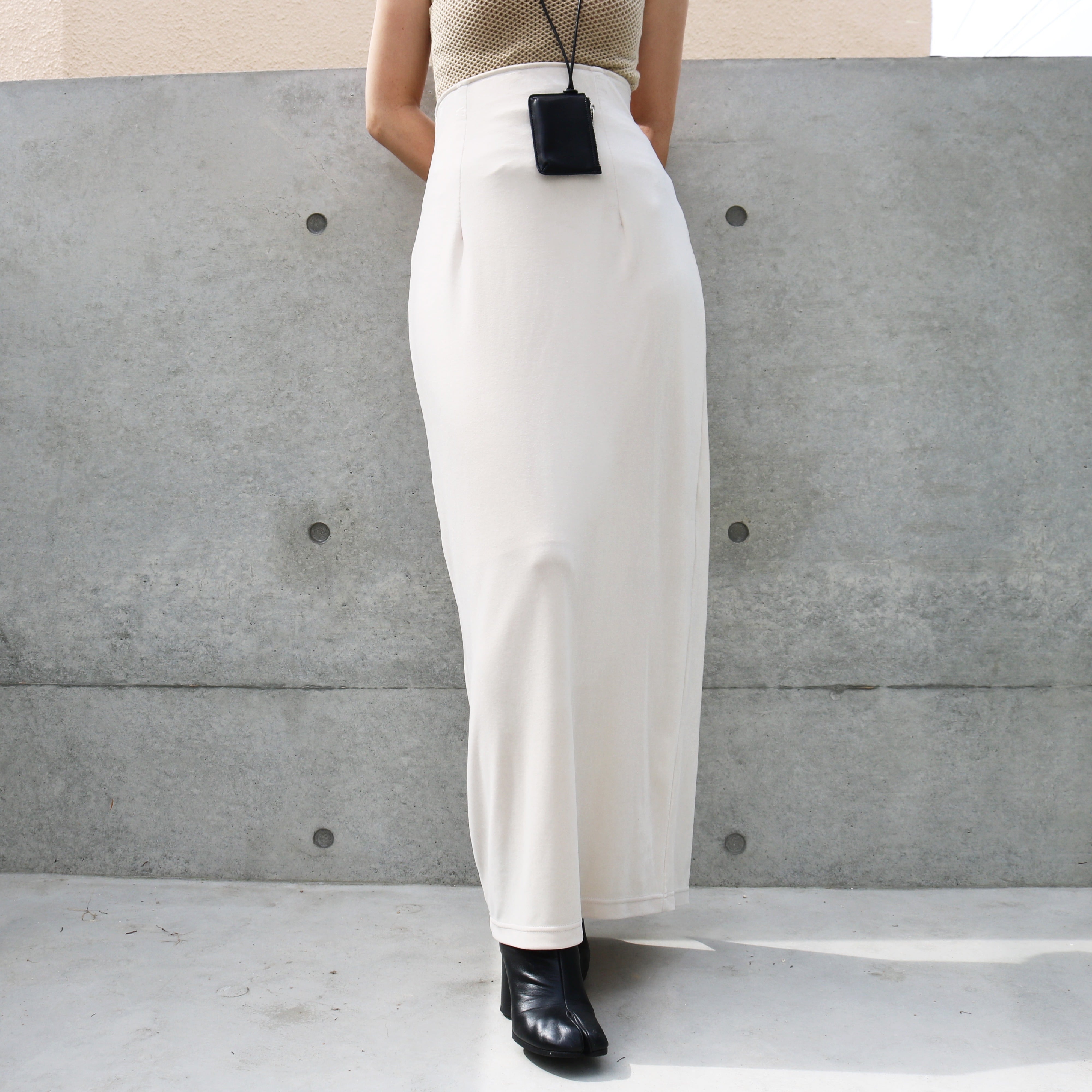 high-waist velours skirt -made in Japan - | aéré 