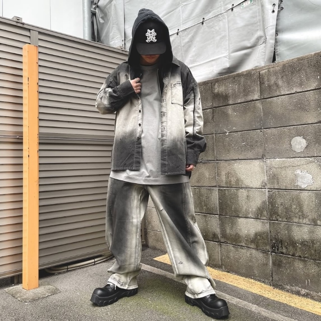 【Feng Chen Wang】DENIM  DECONSTRUCTION  WASHED SHIRT - 13
