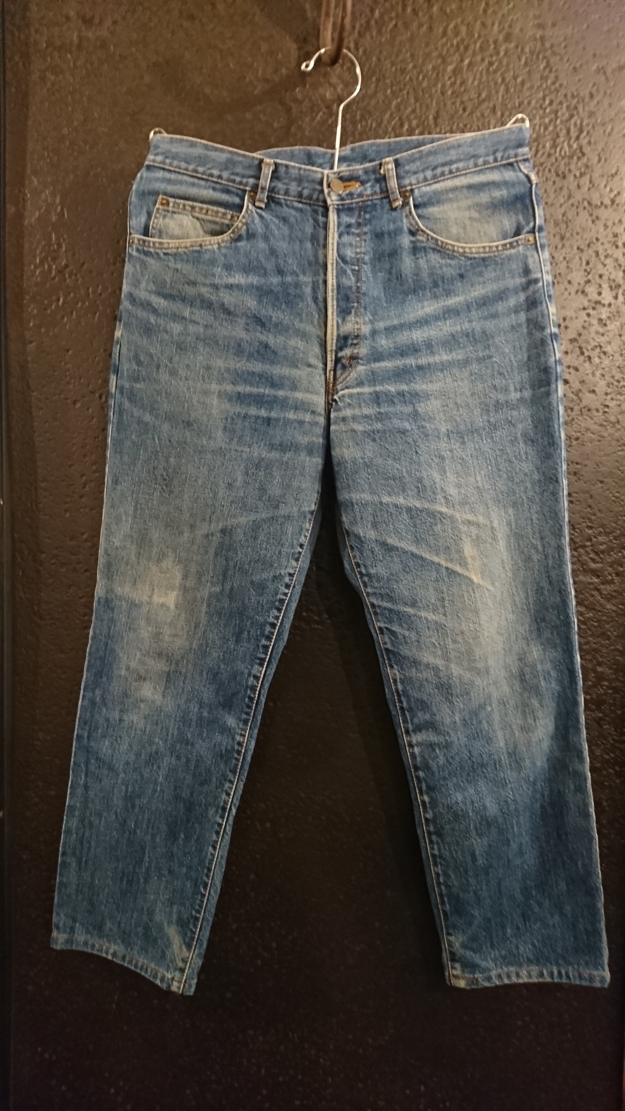 1990s KENZO JEANS 北斎LEATHER PATCH DENIM PANTS