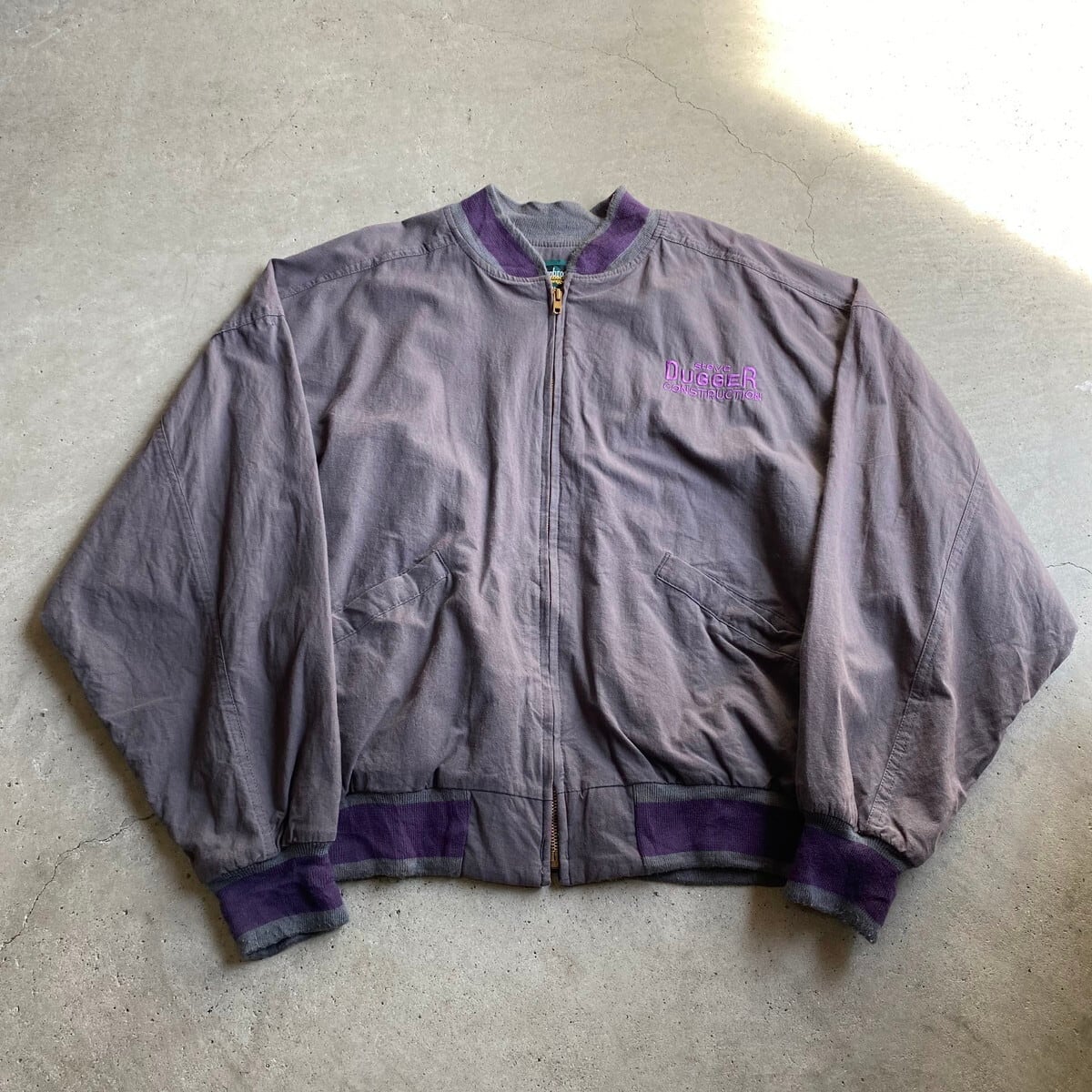 古着屋_glimUSA製90s◆コットンブルゾン パープル メンズ2XL