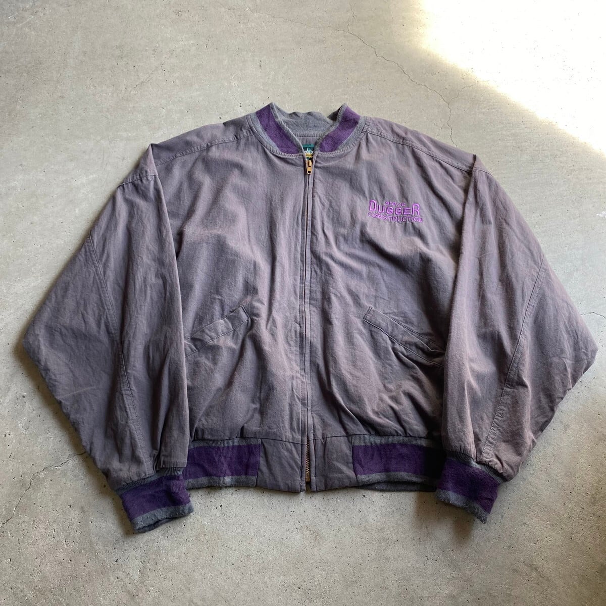 90年代 USA製 dunbrooke 企業刺繍ロゴ コットンブルゾン ジャケット 