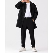 ボタンフロント ヒップ丈コート af0009