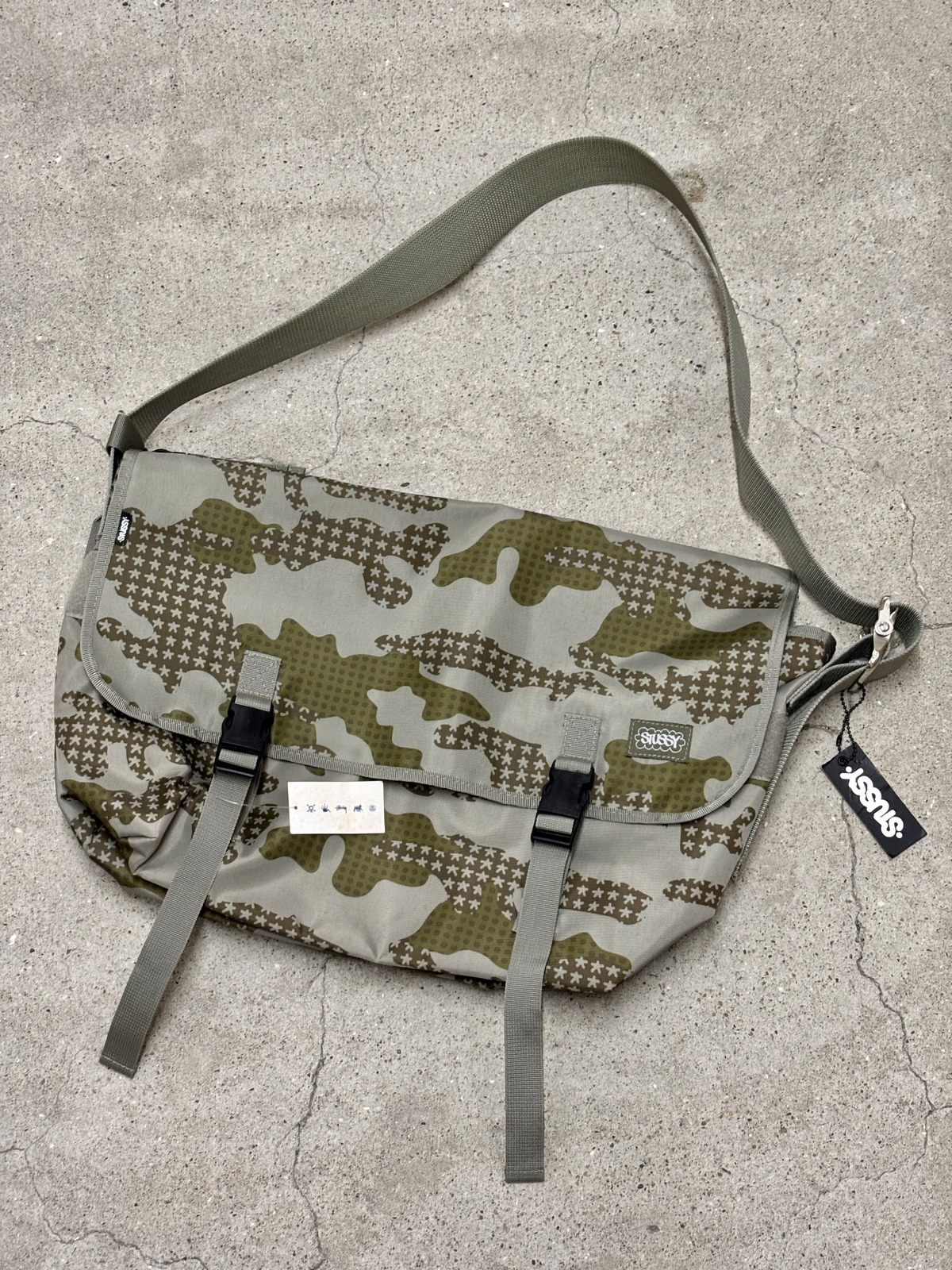 00s STUSSY × ERIC HAZE/Messenger Bag/タグ付き/メッセンジャ－バッグ 