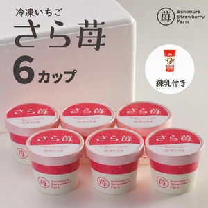 完熟冷凍いちご「さら苺」50g×6カップ　練乳付き