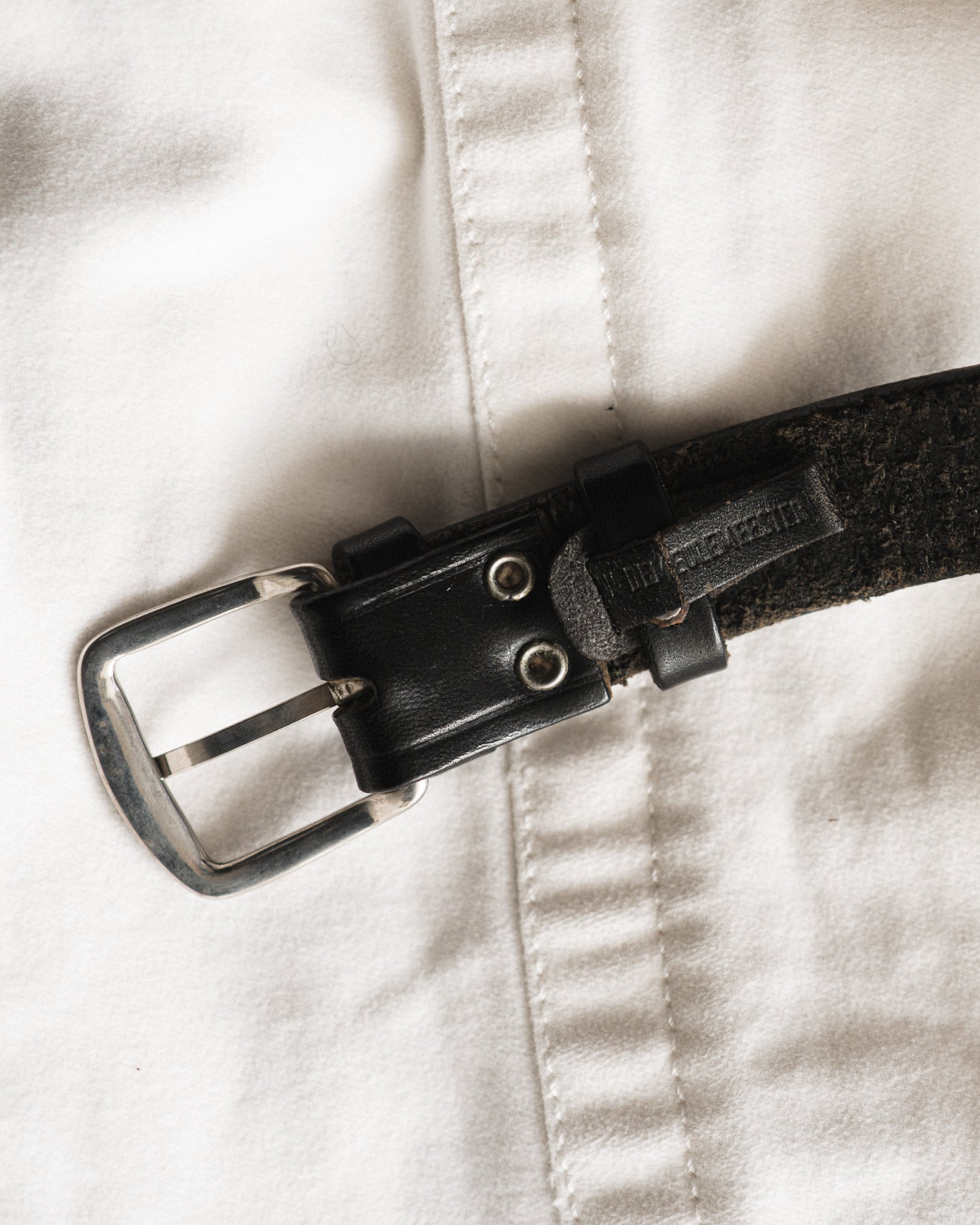 90's] “ANN DEMEULEMEESTER” Black Leather Belt | recollection vintage