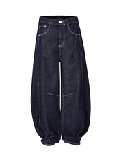 Balloon Silhouette Denim Pants
