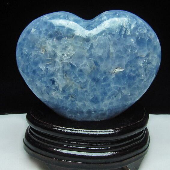 ブルーカルサイト ハート置物 台座付属 155-164