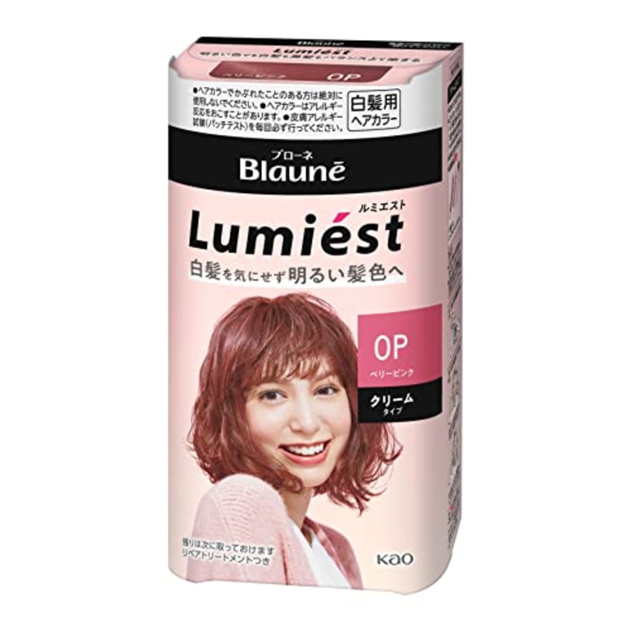 ブローネ ルミエスト ヘアカラー 0P ベリーピンク [医薬部外品] 白髪を気にせず 明るい髪色 楽しめる クリームタイプ 白髪染め ベリーピンク(0P) 108グラム (x 1)