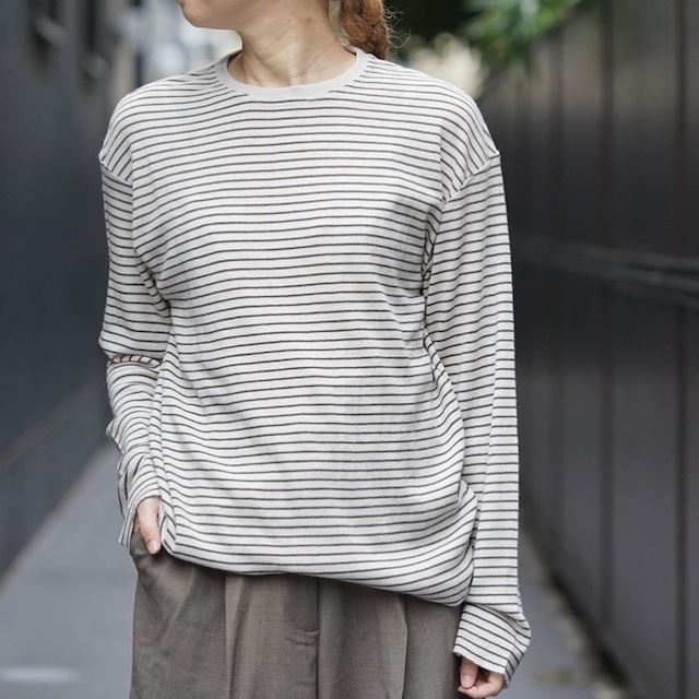 LENO(リノ) LONG SLEEVE BORDER T-SHIRT