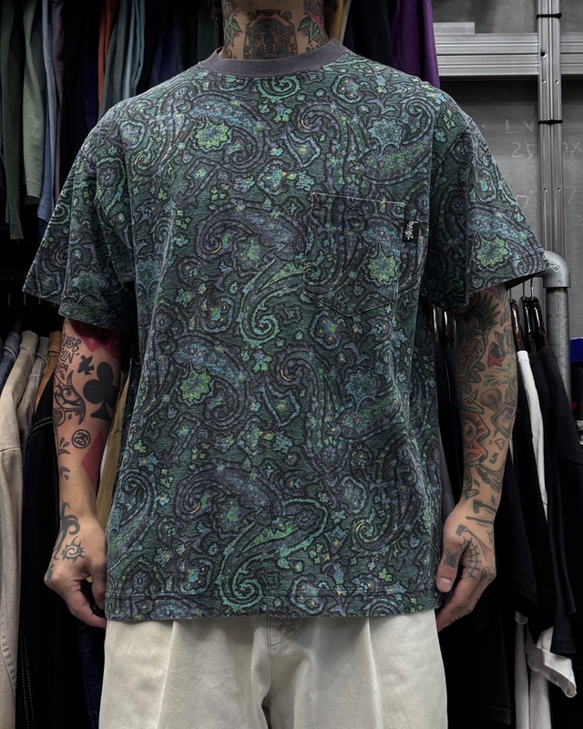 【Special!!】80’s~90’s old stussy All Pattern Pocket Tee “黒タグ” “総柄” 【高円寺本店】